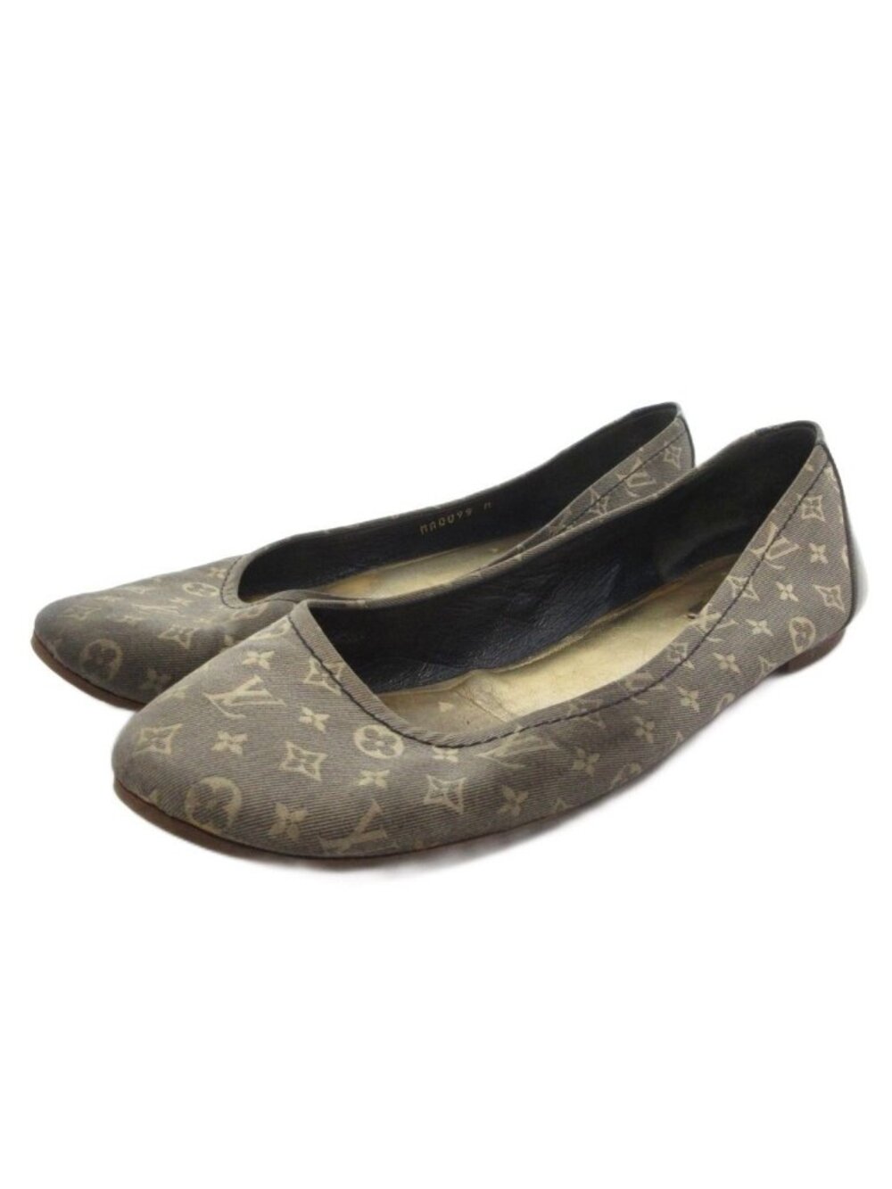 Louis Vuitton Pumps Flat Shoes Monogram Canvas Gray